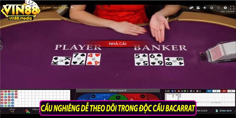 Cầu nghiêng dễ theo dõi trong đọc cầu baccarat